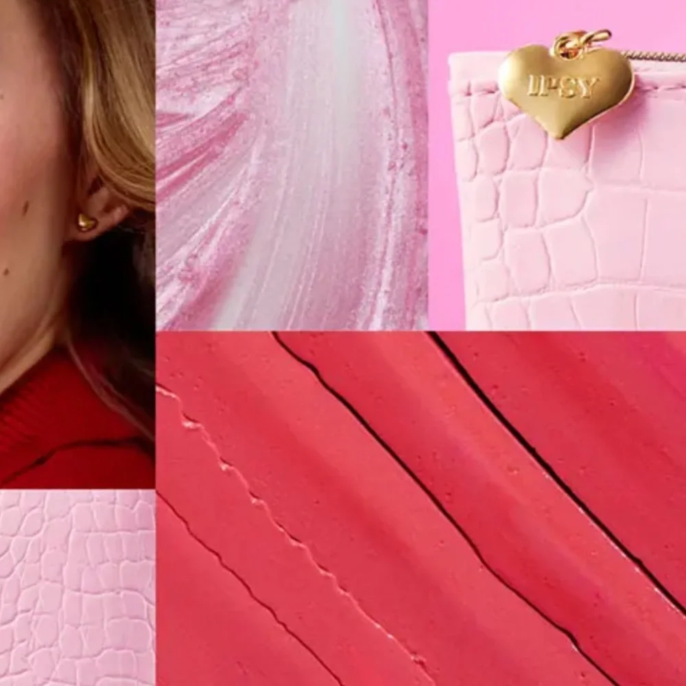 Ipsy ‘Self Love’ Light Pink Embossed Cosmetic Glam Bag